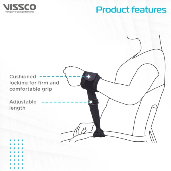 Patient Restrainer Strap | Ensures Safety of the Patients by Locking Harmful Movements (Black) - Image 3