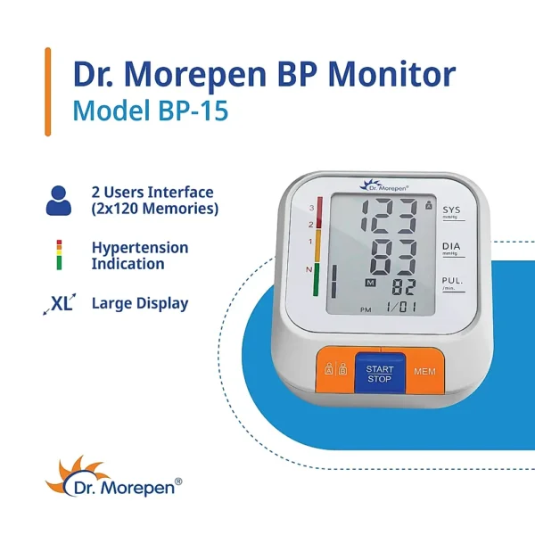 Dr. Morepen Blood Pressure Monitor Model BP-15 - Image 2