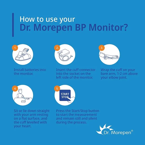 Dr. Morepen Blood Pressure Monitor Model BP-15 - Image 3