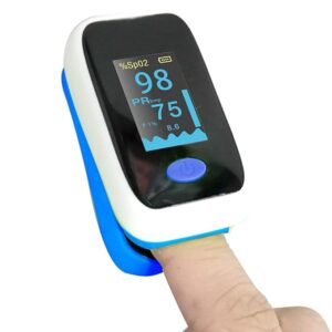 AccuSure YK011 Fingertip pulse oximeter with OLED Display, Audio Visual Alarm measures