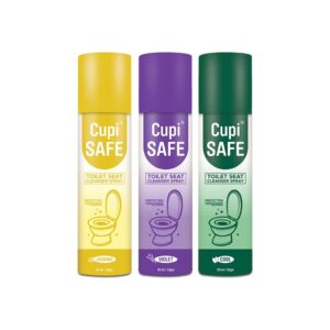 Cupisafe Toilet Seat Cleanser Spray 50ML (Jasmine,Cool, Violet, Pack of 3)