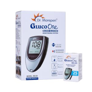 DR. MOREPEN GlucoOne Blood Glucose Monitor Model BG 03 with  Strip