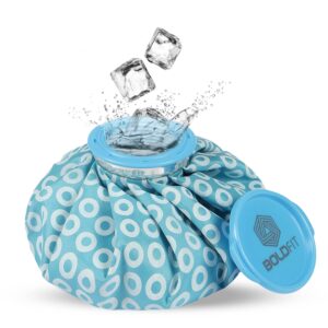 Boldfit Hot Water Bag Ice bag for Pain Relief Cold Ice Pack Bag for Pain Relief Cold Water Bag for Pain Relief, Injuries, and Cold Therapy Comes with Leak-free Closure - Blue 7.5 Inch