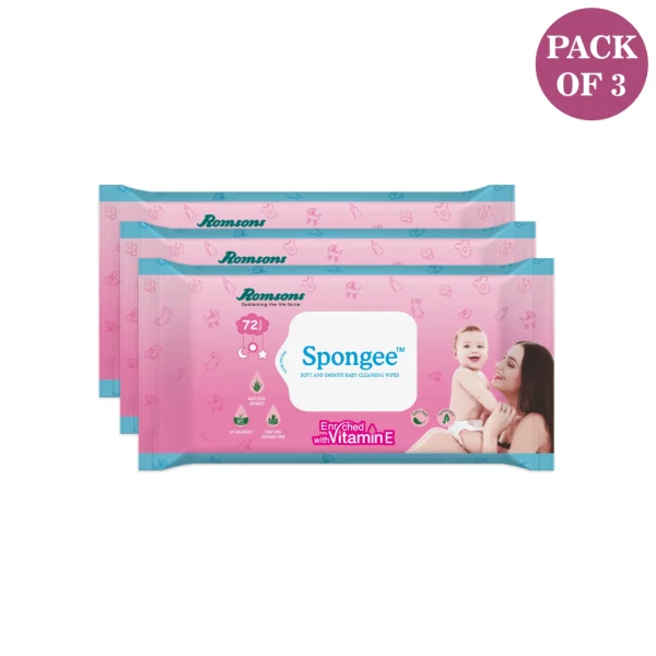 Spongee Baby Wet Wipes (Pack Of 3)