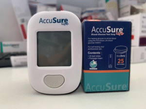 AccuSure Instant Digital Life Glucometer Kit |with strips,10 Lancet,1 Lancing device for Accurate Blood Glucose Sugar Testing Machine