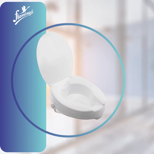 CLASSICELEVATEDCOMMODESEAT-P2 Bathroom Aid Elevated Toilet Seat with Lid