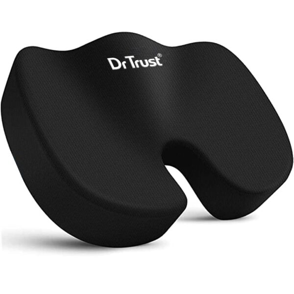About this item RELIEVES TAILBONE AND BACK PAIN- The unique cut-out of the cushion minimizes the pressure on the tailbone and allows it to suspend naturally, thereby, reducing the pain ENCOURAGES CONFIDENT HEALTHY POSTURE- Dr Trust Coccyx pillow is designed specifically to promote the natural arc in your spine so that you can maintain a healthy posture throughout the day REBOUND MEMORY FOAM WON’T FLATTEN- The cushion is made with premium quality, high density memory foam which provides exceptional comfort and won’t flatten out with extended use HOLLOW BREATHABLE COVER- The cover of the cushion is made up of breathable material that absorbs sweat and allows utmost comfort